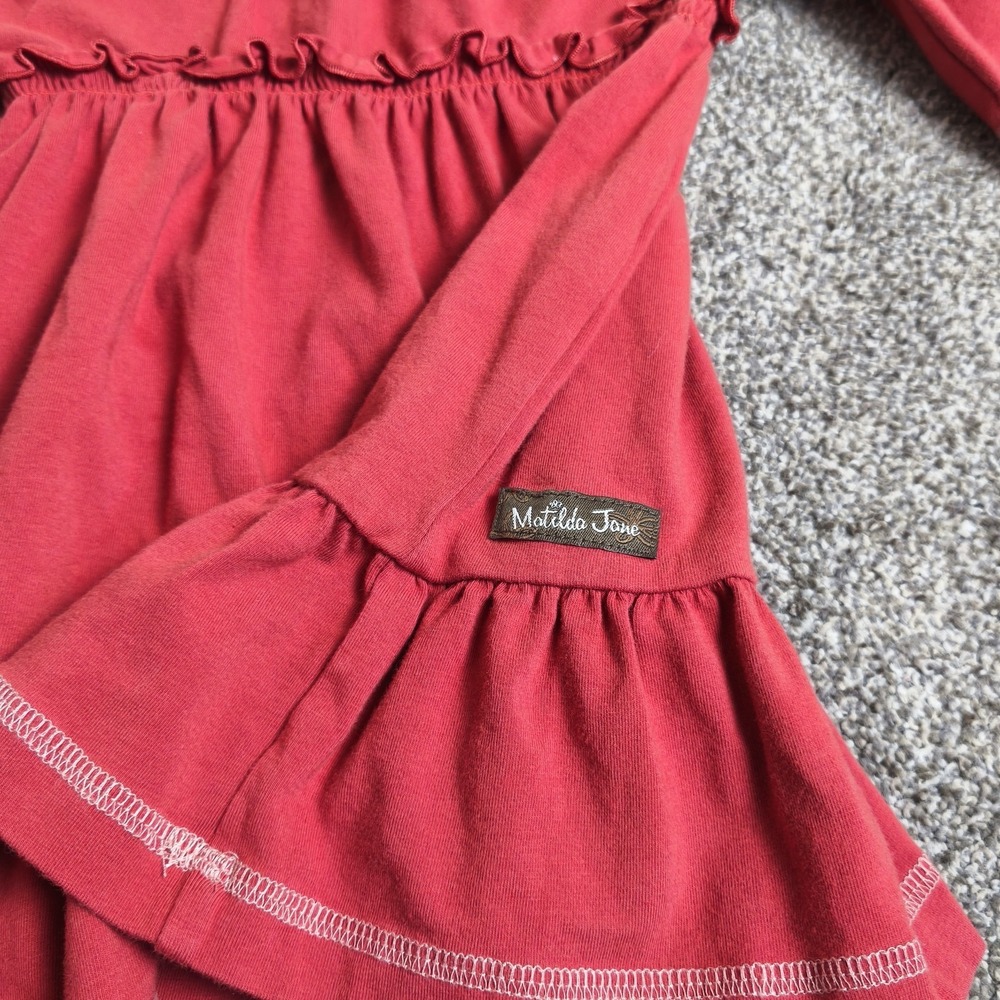 Matilda Jane Girls Dress Lot Size 2 Floral Red‎ Boho Ruffle Boutique - Picture 6 of 12